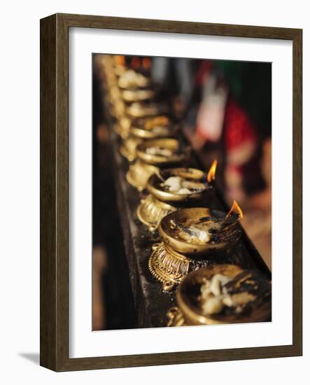 Butter Lamps, Kathmandu, Nepal, Asia-Mark Chivers-Framed Photographic Print