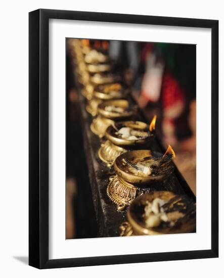 Butter Lamps, Kathmandu, Nepal, Asia-Mark Chivers-Framed Photographic Print