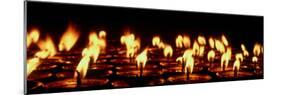 Butter lamps lit for the sacred full moon of July in Lo Manthang, Mustang Region, Nepal-null-Mounted Photographic Print