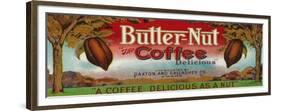 Butter Nut Coffee Label - Omaha, NE-Lantern Press-Framed Premium Giclee Print