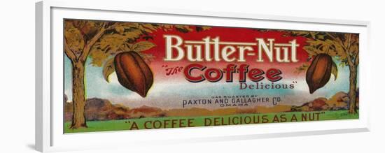 Butter Nut Coffee Label - Omaha, NE-Lantern Press-Framed Premium Giclee Print