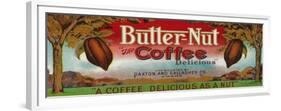 Butter Nut Coffee Label - Omaha, NE-Lantern Press-Framed Premium Giclee Print
