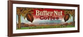 Butter Nut Coffee Label - Omaha, NE-Lantern Press-Framed Art Print