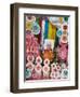 Butter Sculptures Suround Photo of the Dalai Lama, Kathok Wodsallin Gompa, Yuksam, Sikkim, India-Jane Sweeney-Framed Photographic Print