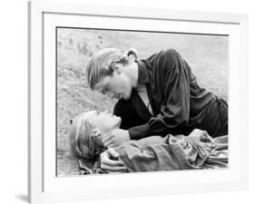 Buttercup and Westley Laying on the Grass-null-Framed Photo