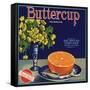 Buttercup Brand - Whittier, California - Citrus Crate Label-Lantern Press-Framed Stretched Canvas