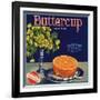 Buttercup Brand - Whittier, California - Citrus Crate Label-Lantern Press-Framed Art Print