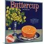 Buttercup Brand - Whittier, California - Citrus Crate Label-Lantern Press-Mounted Art Print