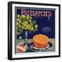 Buttercup Brand - Whittier, California - Citrus Crate Label-Lantern Press-Framed Art Print