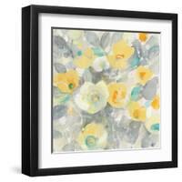 Buttercups II Teal-Albena Hristova-Framed Art Print