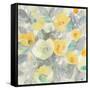 Buttercups II Teal-Albena Hristova-Framed Stretched Canvas