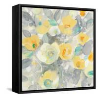 Buttercups II Teal-Albena Hristova-Framed Stretched Canvas