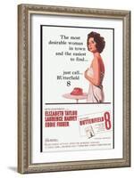 Butterfield 8, Elizabeth Taylor, 1960-null-Framed Art Print