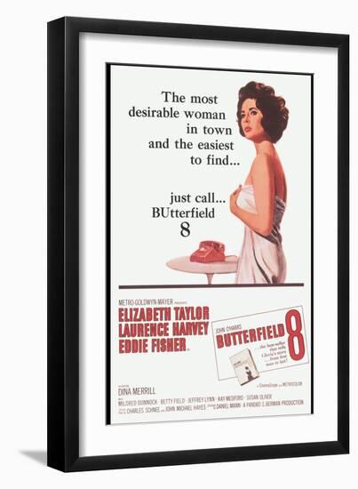 Butterfield 8, Elizabeth Taylor, 1960-null-Framed Art Print