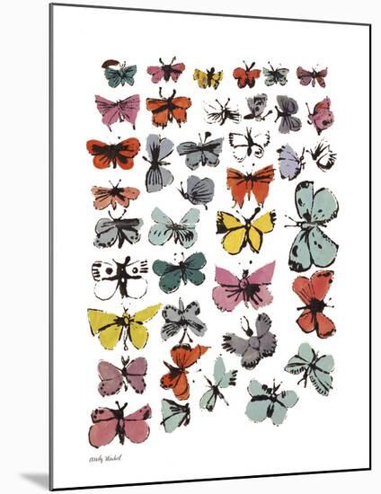 Butterflies, 1955 (many/varied colors)-Andy Warhol-Mounted Art Print