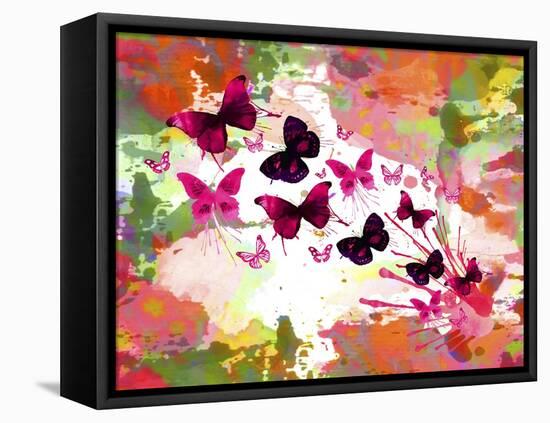 Butterflies 2-Ata Alishahi-Framed Stretched Canvas