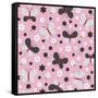 Butterflies and Dots-Elizabeth Caldwell-Framed Stretched Canvas