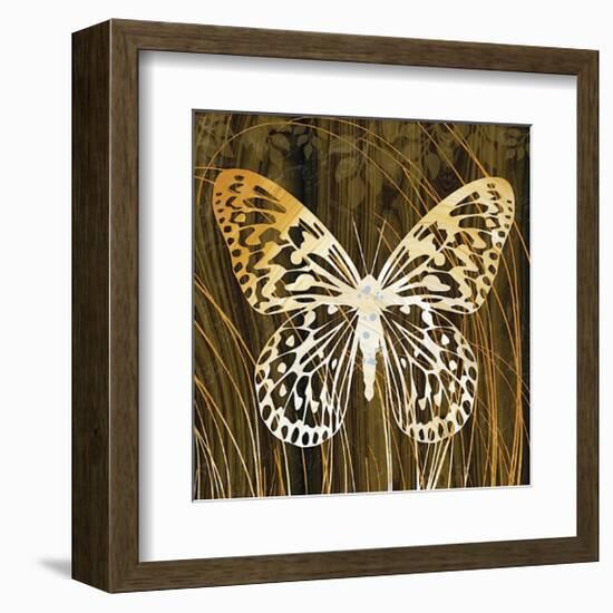 Butterflies and Leaves II-Erin Clark-Framed Giclee Print