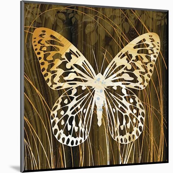 Butterflies and Leaves II-Erin Clark-Mounted Giclee Print