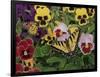 Butterflies and Pansies-William Vanderdasson-Framed Giclee Print