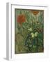 Butterflies and Poppies-Vincent van Gogh-Framed Premium Giclee Print