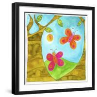 Butterflies and Trees-null-Framed Giclee Print