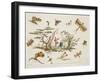 Butterflies and Two Central Figures-Jean Baptiste Pillement-Framed Giclee Print