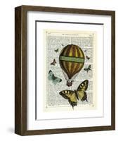 Butterflies & Balloon-Marion Mcconaghie-Framed Art Print