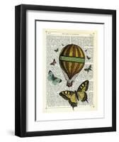 Butterflies & Balloon-Marion Mcconaghie-Framed Art Print