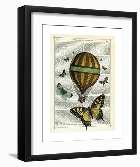 Butterflies & Balloon-Marion Mcconaghie-Framed Art Print