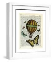 Butterflies & Balloon-Marion Mcconaghie-Framed Art Print