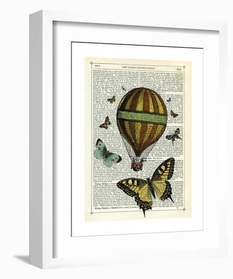 Butterflies & Balloon-Marion Mcconaghie-Framed Art Print