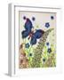 Butterflies, Blue and Purple, 2016-Pat Scott-Framed Giclee Print