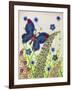 Butterflies, Blue and Purple, 2016-Pat Scott-Framed Giclee Print