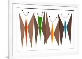 Butterflies - Browns-Tonya Newton-Framed Art Print