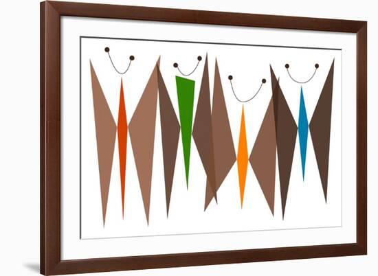 Butterflies - Browns-Tonya Newton-Framed Art Print