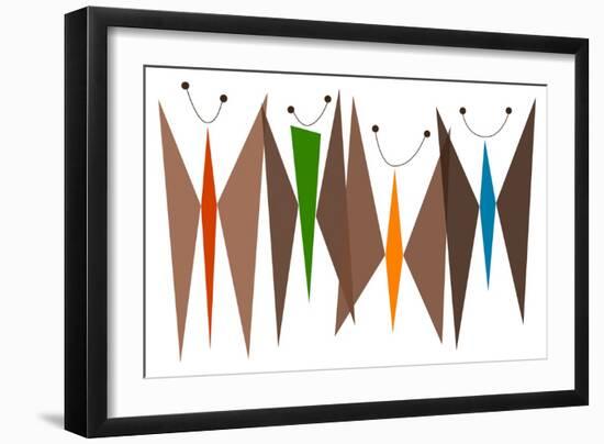 Butterflies - Browns-Tonya Newton-Framed Art Print