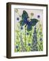 Butterflies, Green and Blue, 2016-Pat Scott-Framed Giclee Print