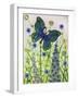 Butterflies, Green and Blue, 2016-Pat Scott-Framed Giclee Print
