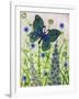 Butterflies, Green and Blue, 2016-Pat Scott-Framed Giclee Print