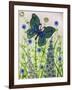 Butterflies, Green and Blue, 2016-Pat Scott-Framed Giclee Print