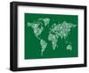 Butterflies Map of the World Map-Michael Tompsett-Framed Art Print