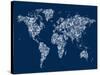 Butterflies Map of the World Map-Michael Tompsett-Stretched Canvas