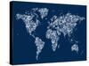 Butterflies Map of the World Map-Michael Tompsett-Stretched Canvas