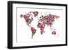 Butterflies Map of the World-Michael Tompsett-Framed Premium Giclee Print