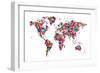 Butterflies Map of the World-Michael Tompsett-Framed Premium Giclee Print