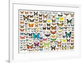 Butterflies of the World-null-Framed Poster