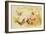 Butterflies Pulling Cherub on Thread Spool Chariot-null-Framed Giclee Print