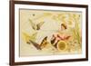 Butterflies Pulling Cherub on Thread Spool Chariot-null-Framed Giclee Print