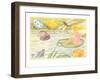 Butterflies Pulling Girl on Lily Pad-null-Framed Art Print